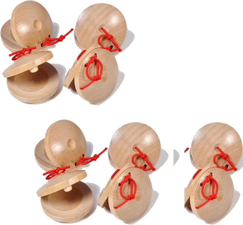 mocrcrel Wooden Castanets for Musical Instrument - Adults Fingers (10pcs) - Image 1